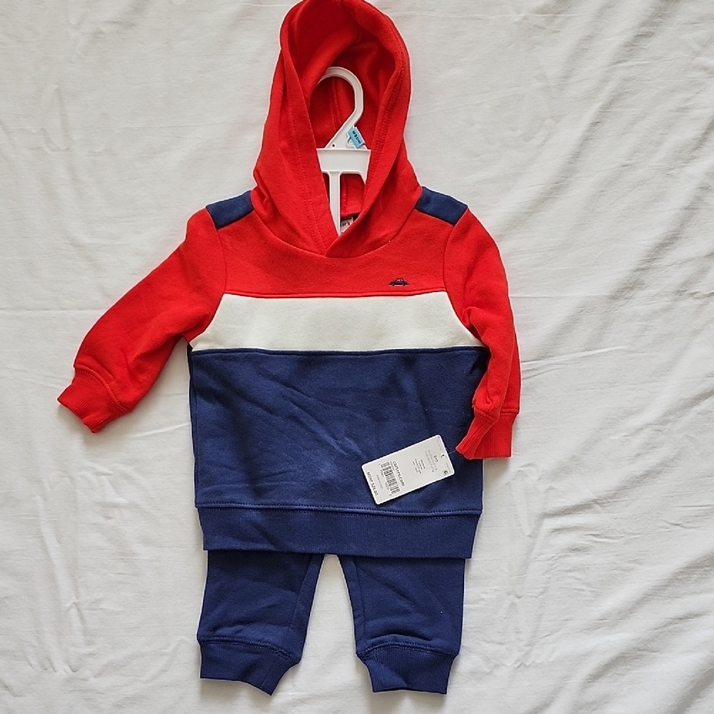 Carter's Blue Baby Outfit with Red Hood